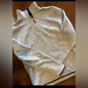 Nautica Gray and Navy Quarter-Zip Pullover